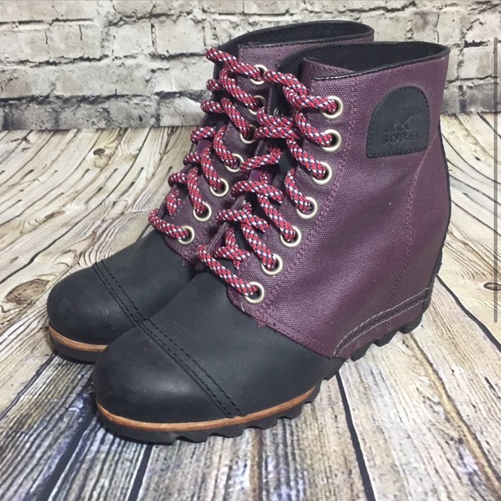 Sorel 1964 premium canvas waterproof wedge bootie